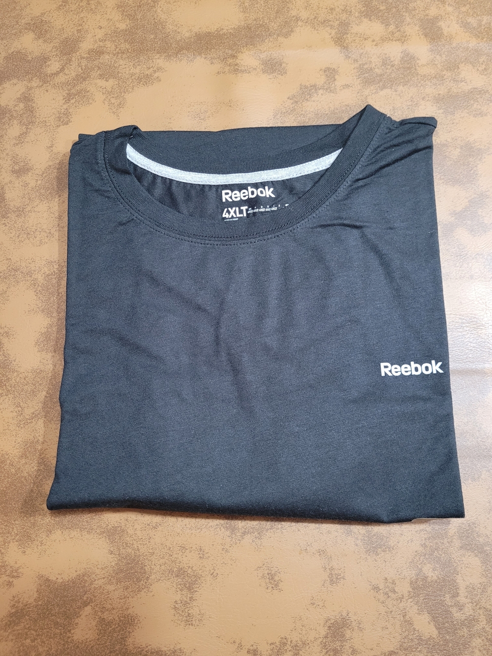 Reebok Black Short Sleeve Tee with White Logo